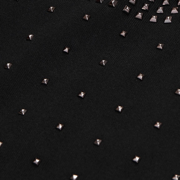 🖤🌟 NWT The Kooples Stud-Embellished Stretch-Knit Sweater | Rock Chic Essential - Picture 3 of 12